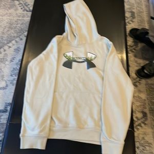 Beige under armour hoodie YLG